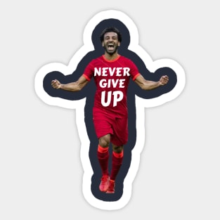 Mo Salah Never Give Up Sticker